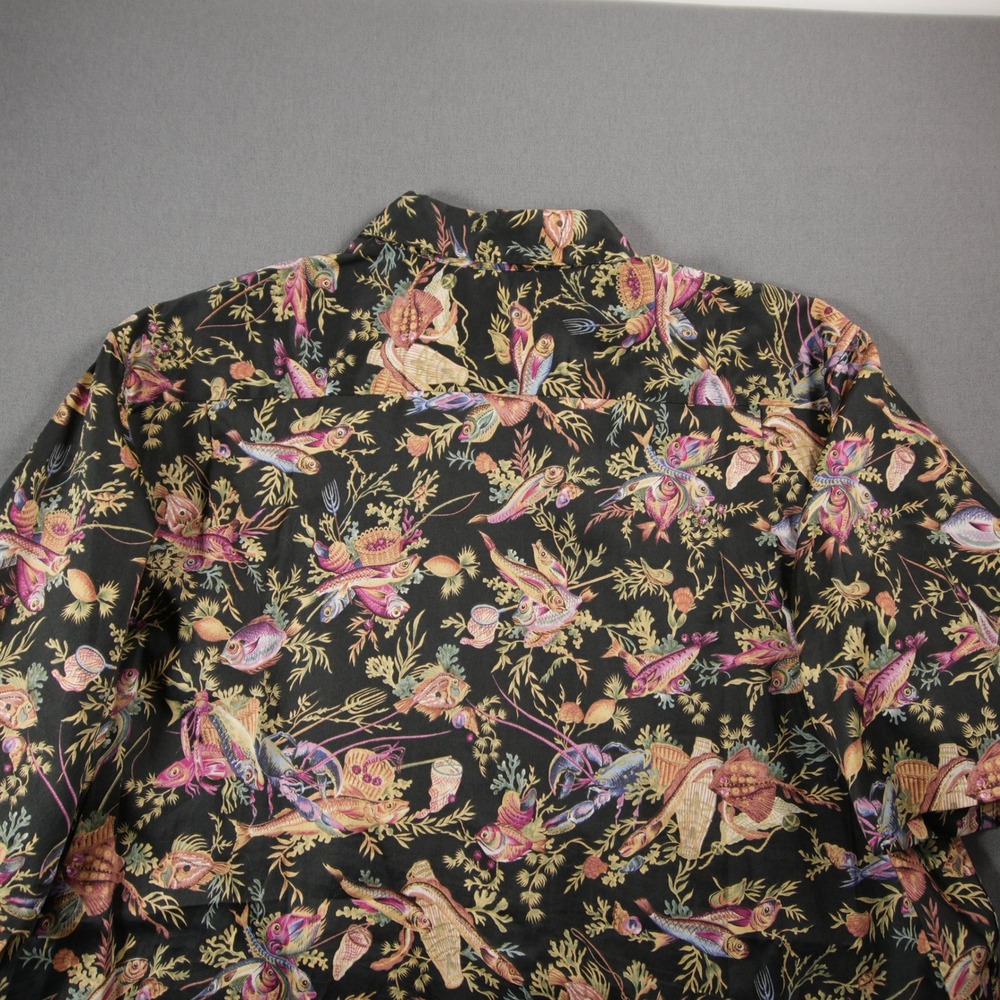 Vintage 90s Reyn Spooner Egyptian Cotton Aquatic Fish Lobster Men Shirt XL Aloha - Picture 12 of 13